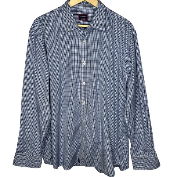 UNTUCKit Button Up Shirt XXL Mens Blue Plaid Long Sleeve Preppy Cotton Versatile - Picture 1 of 7